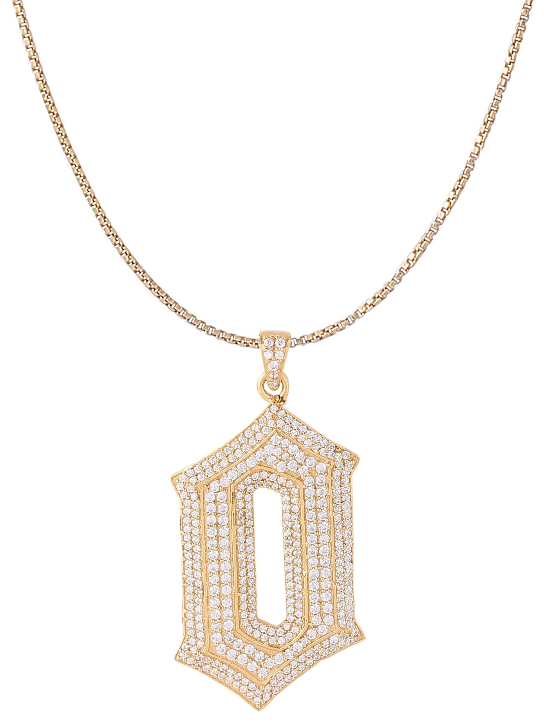 Gold Color Drake OVO Pendant Made of 925 Sterling Silver Material with 20 Inch Long Silver Chain