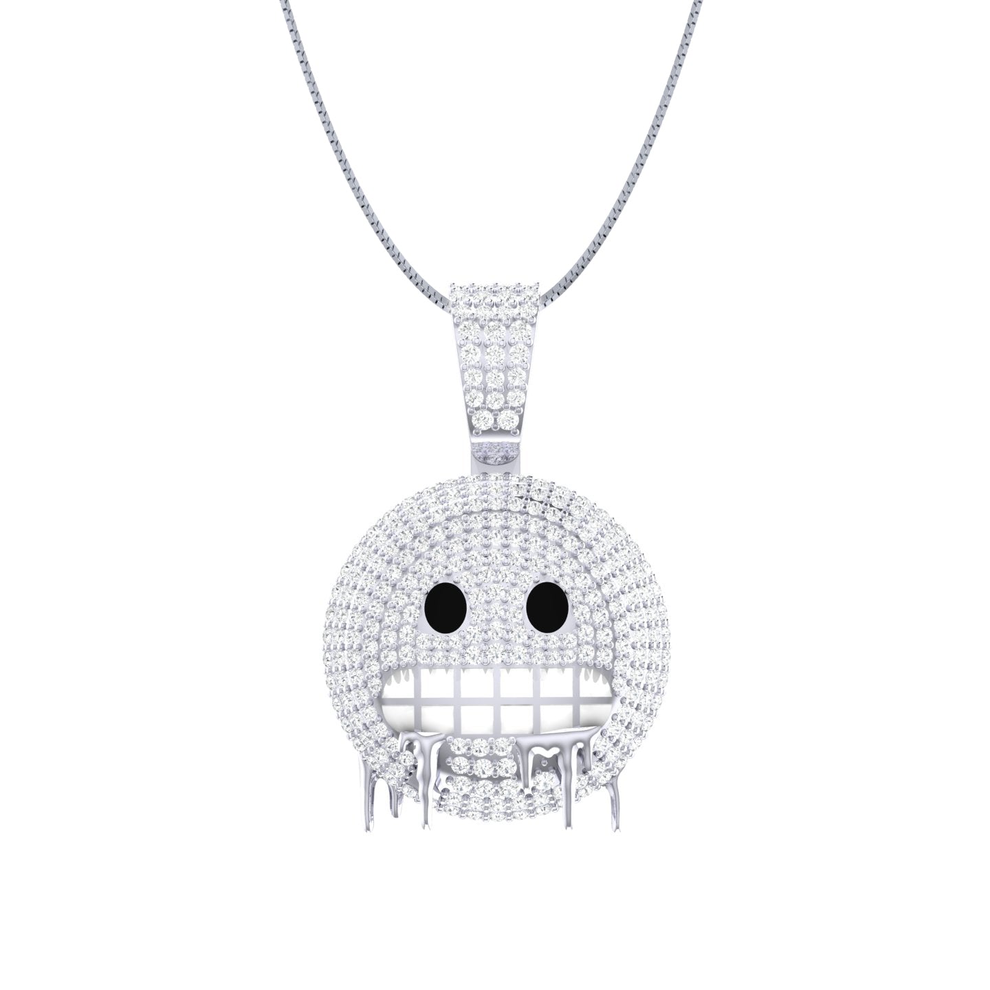 Iced out sales emoji pendant