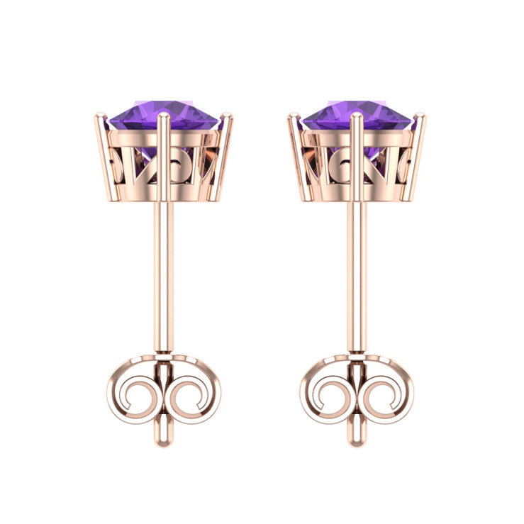 Purple Stud Earrings (5mm)