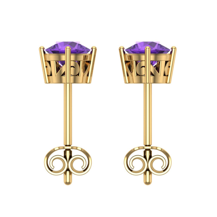 Purple Stud Earrings (5mm)