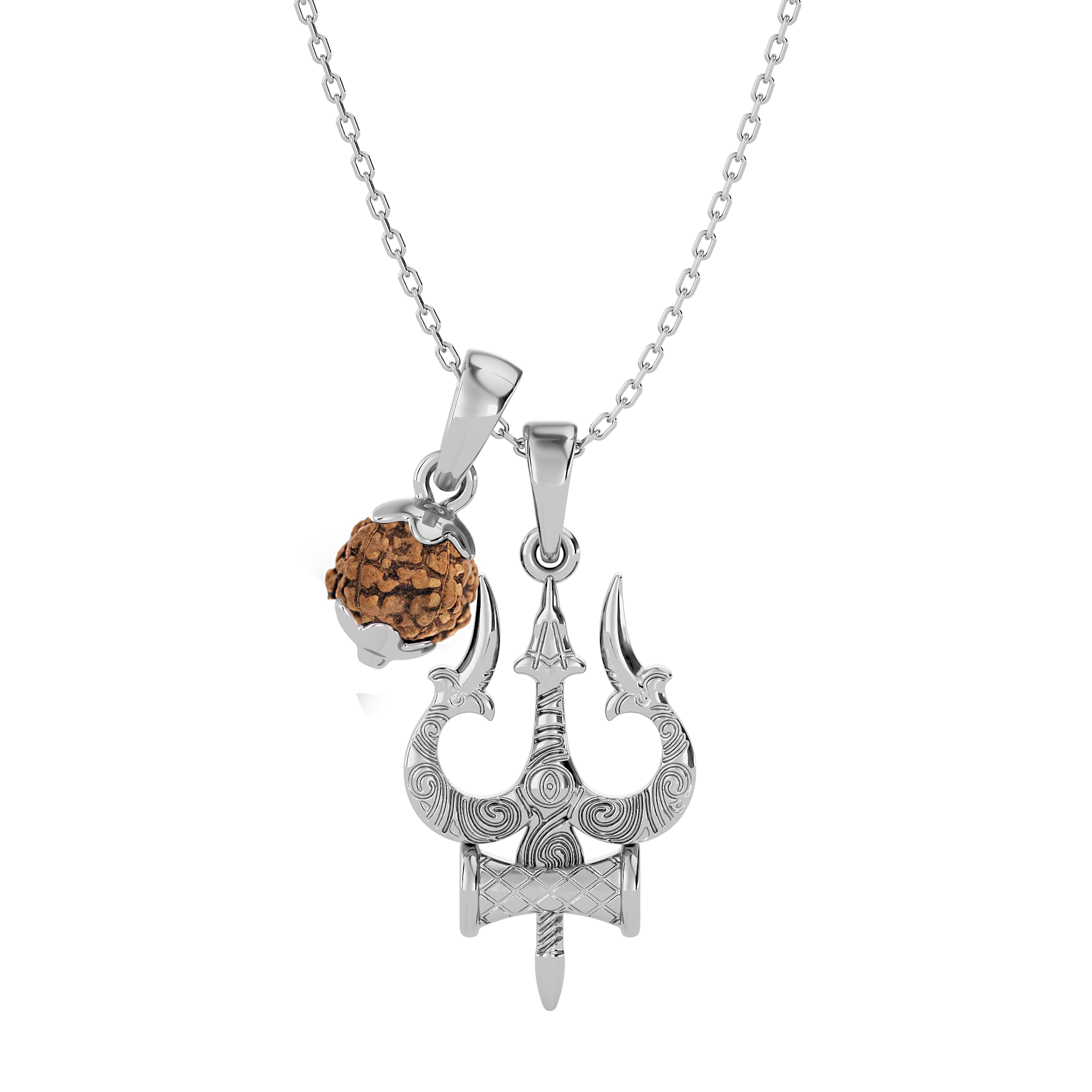 Trishul Rudraksha Pendant