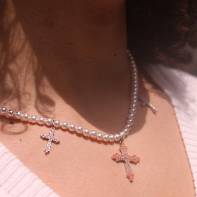 Holy Cross Pearl Chain