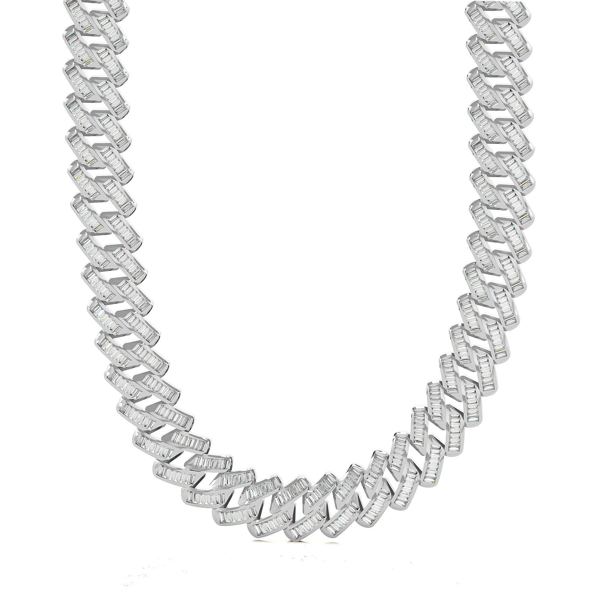 Baguette Raised Cuban Chain – Zillionaireindia