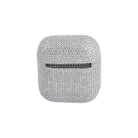 White Gold Color Iced Airpods Case Made of 925 Sterling Silver Material